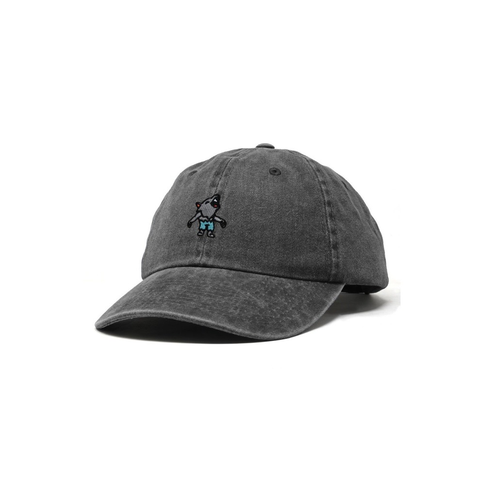 Dalix Werewolf Embroidered Dad Hat In Washed Black One Size